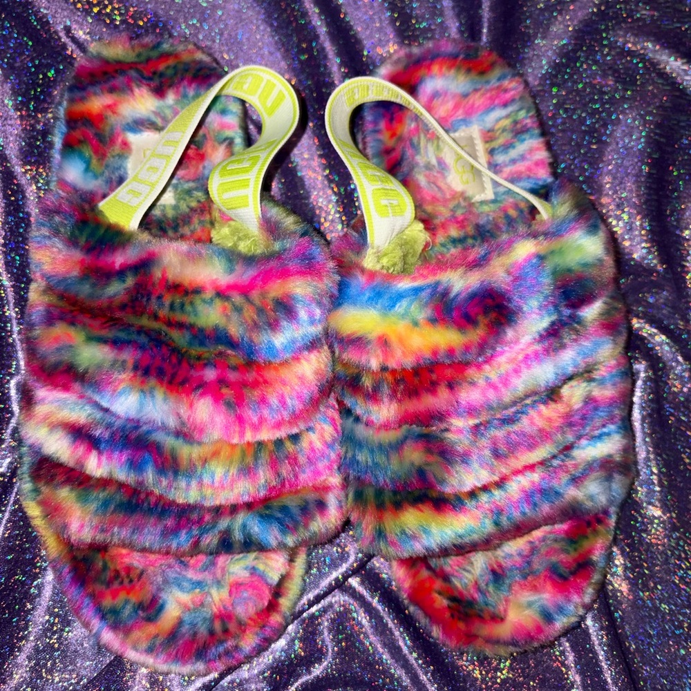 UGG Fluff Yeah Pixelate Slide Slipper